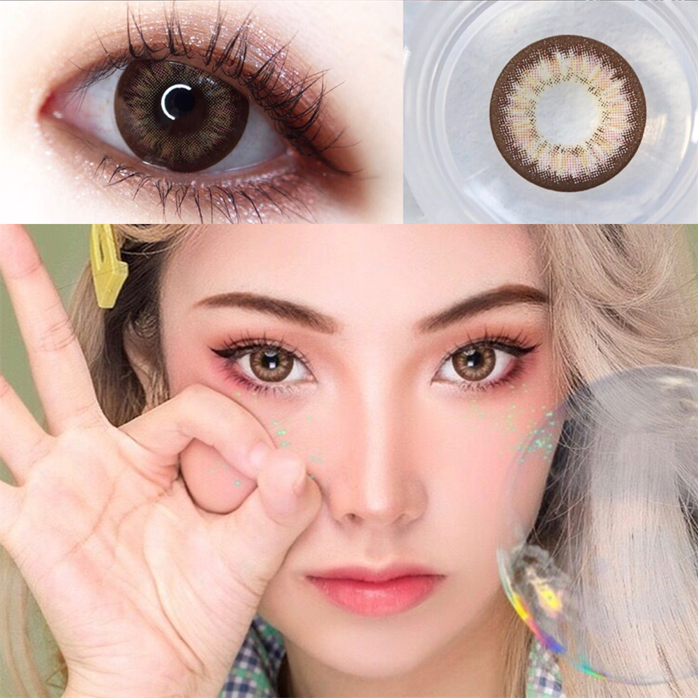 Morningcon black goat Colored Contact Lenses For Eyes Half Yearly 2pcs