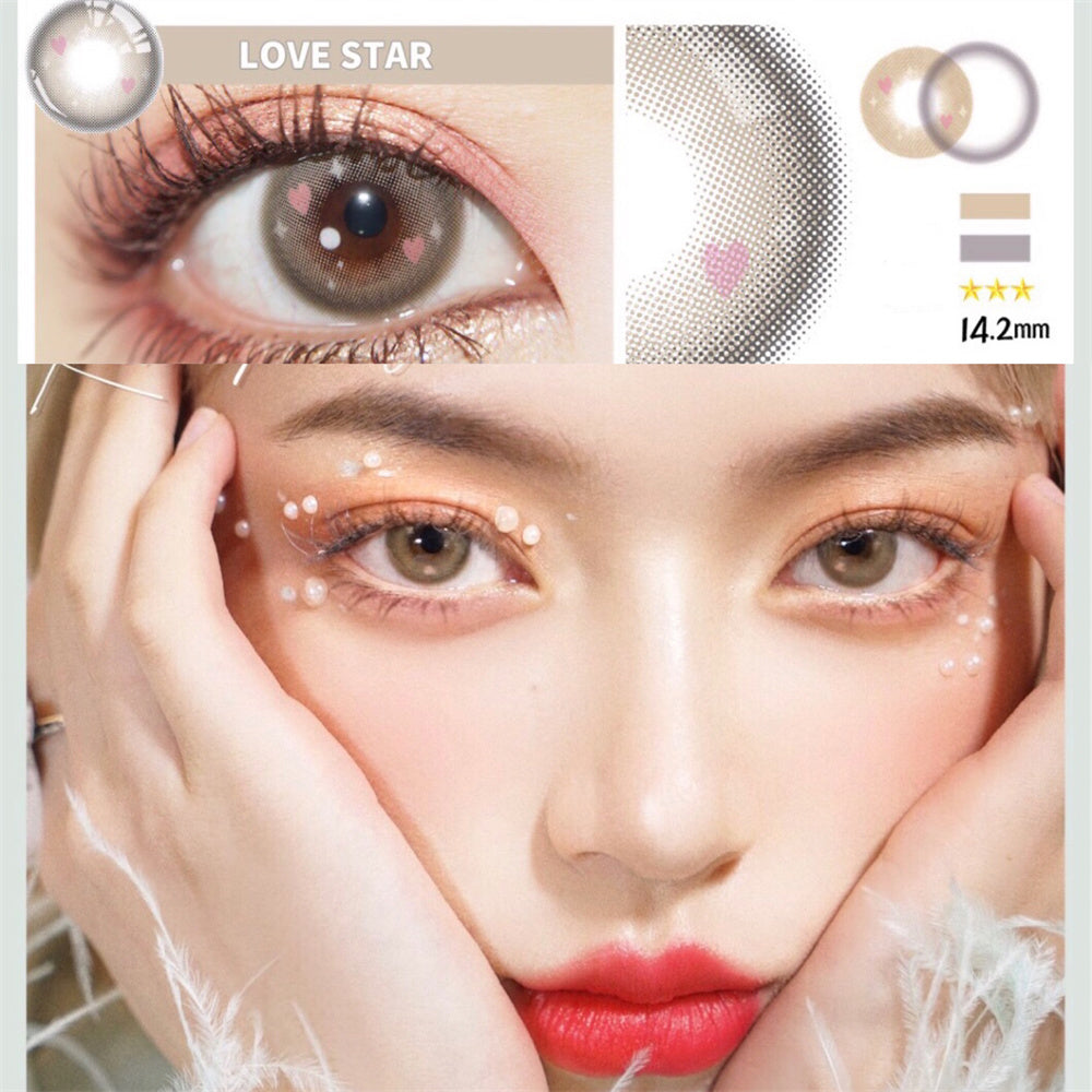Morningcon Bit Colored Contact Lenses For Eyes Half Yearly 2pcs