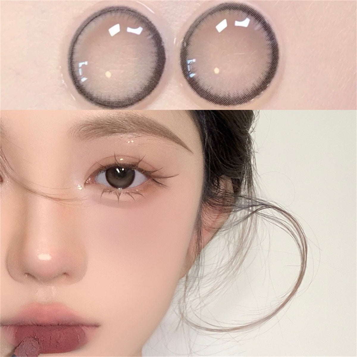 Morningcon Black walnut Colored Contact Lenses For Eyes Half Yearly 2pcs