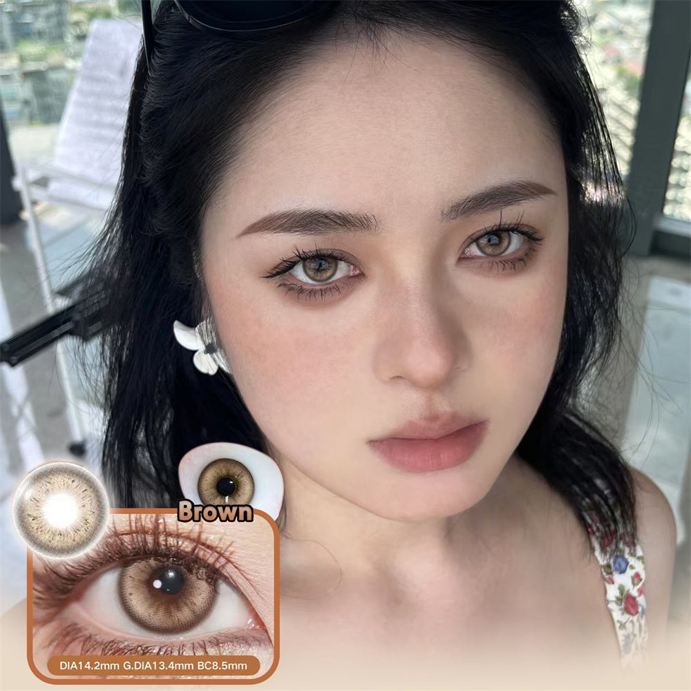 Morningcon Atlanta Blue Colored Contact Lenses For Eyes Half Yearly 2pcs