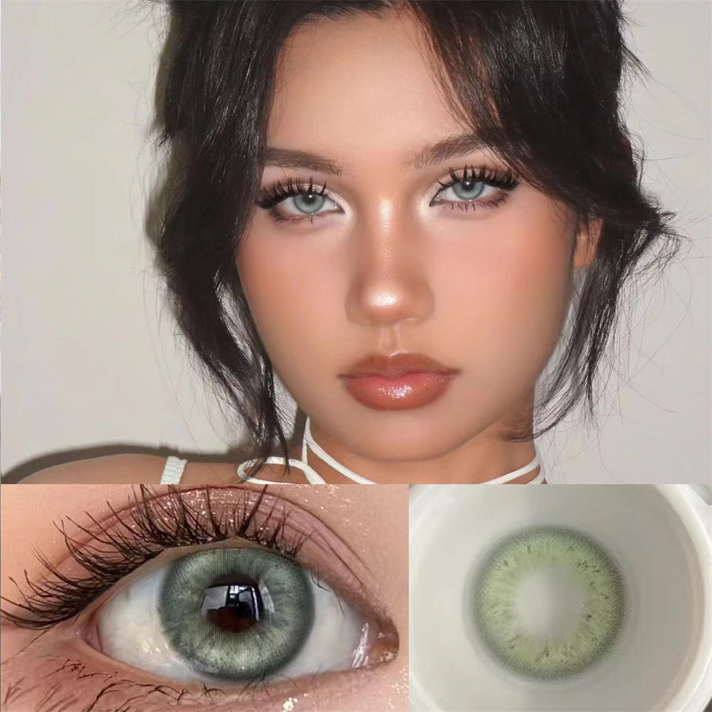 Morningcon Atlanta Blue Colored Contact Lenses For Eyes Half Yearly 2pcs