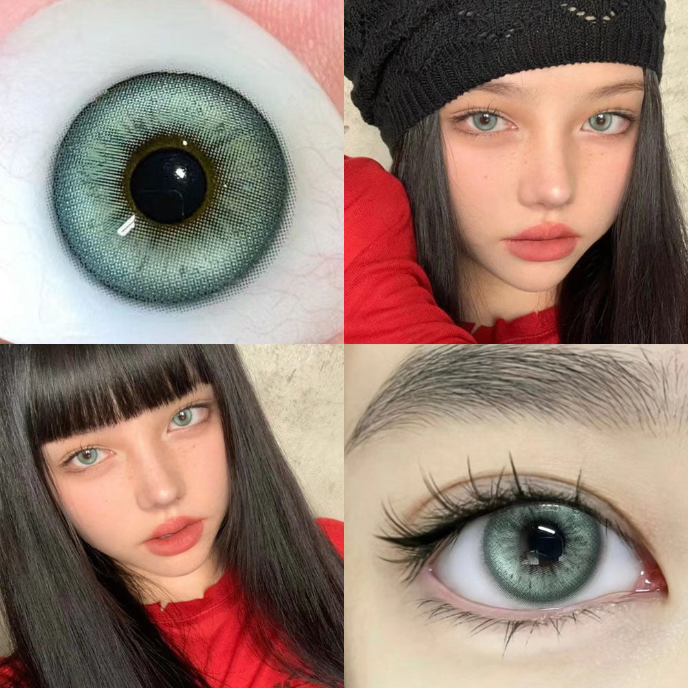 Morningcon Atlanta Blue Colored Contact Lenses For Eyes Half Yearly 2pcs