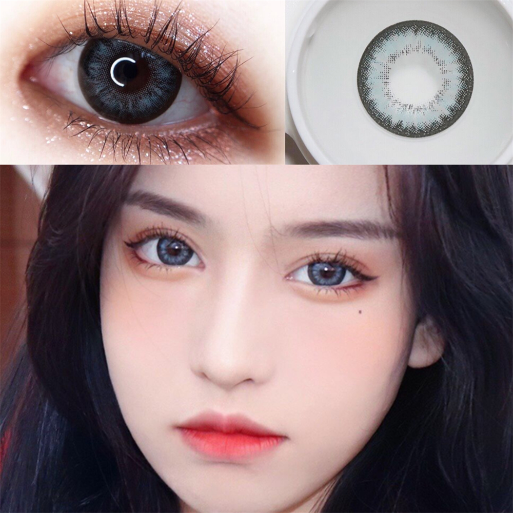 Morningcon black goat Colored Contact Lenses For Eyes Half Yearly 2pcs