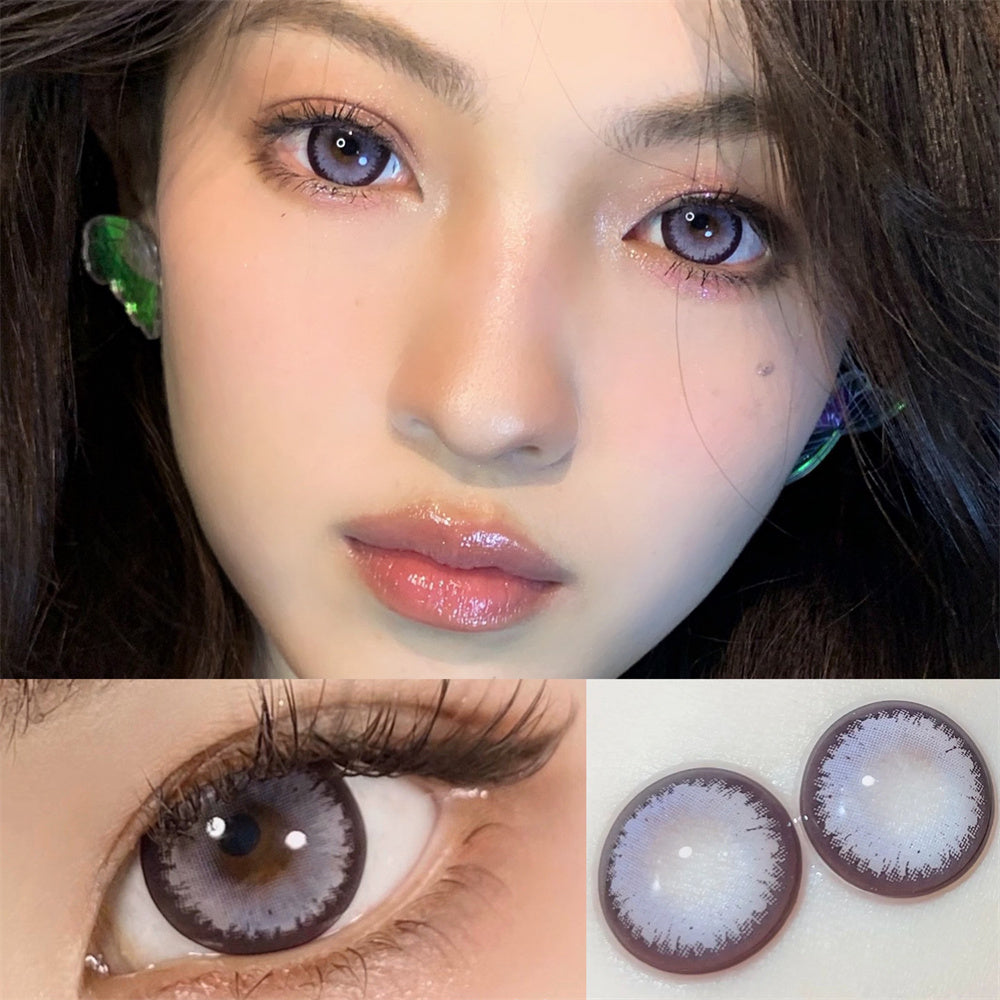 Morningcon Black currant blue Colored Contact Lenses For Eyes Half Yearly 2pcs