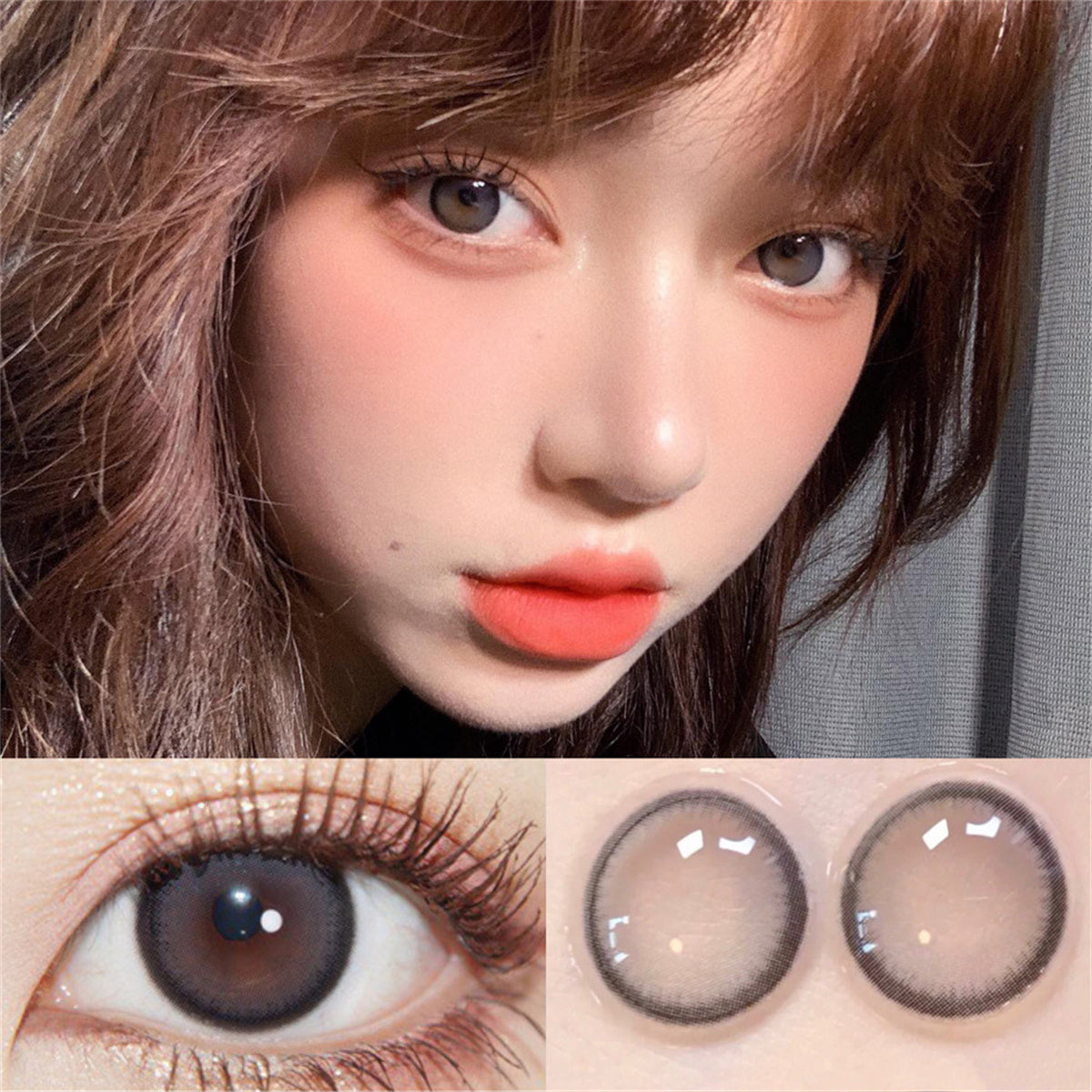 Morningcon Black walnut Colored Contact Lenses For Eyes Half Yearly 2pcs