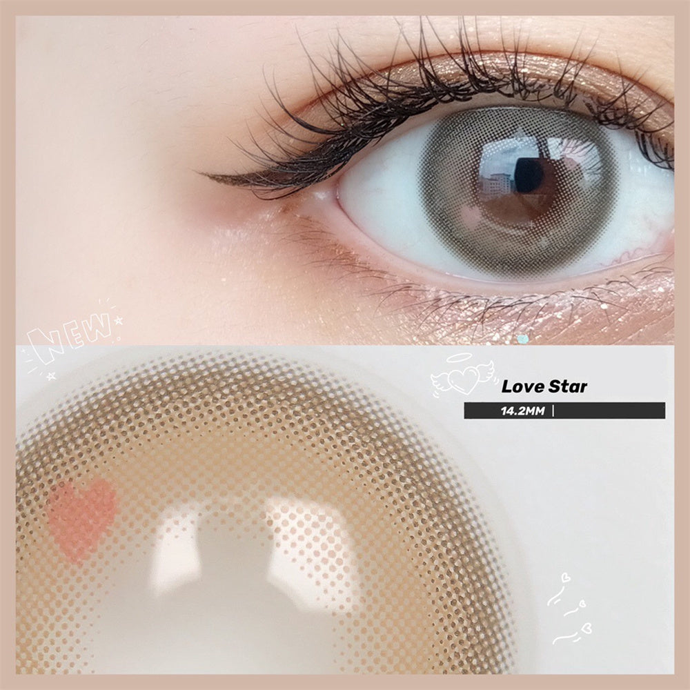 Morningcon Bit Colored Contact Lenses For Eyes Half Yearly 2pcs