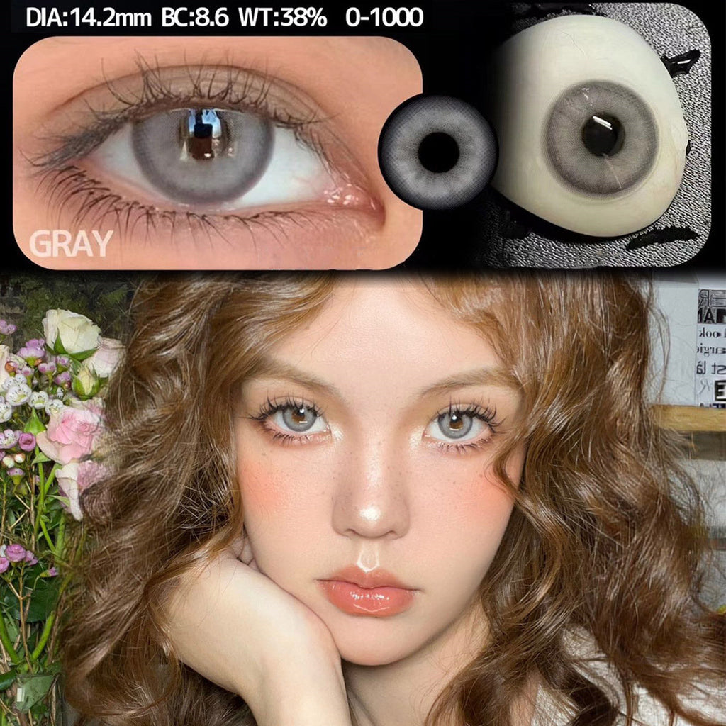 Morningcon Ash in the clouds Colored Contact Lenses For Eyes Half Yearly 2pcs