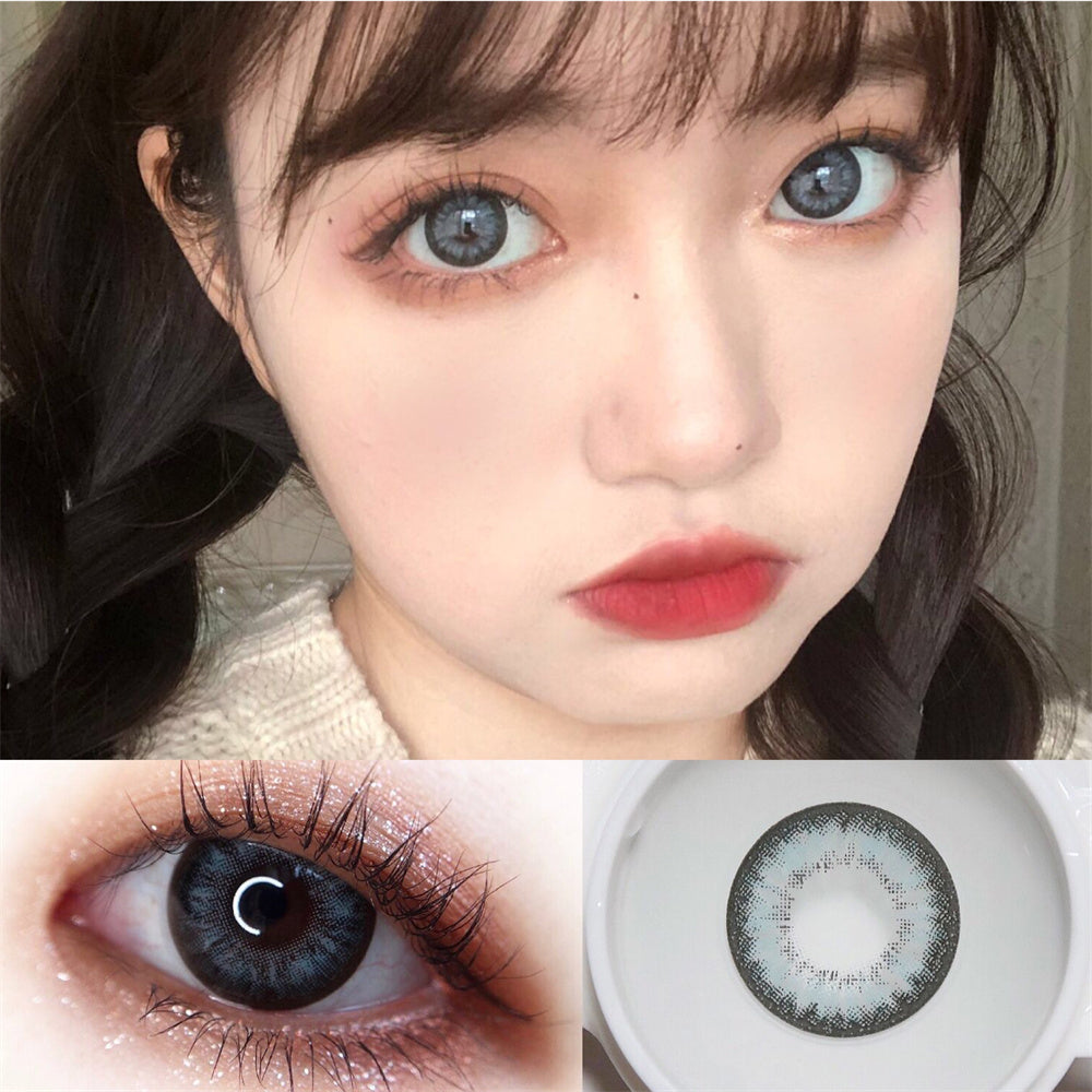 Morningcon black goat Colored Contact Lenses For Eyes Half Yearly 2pcs