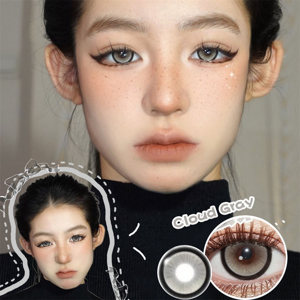 Morningcon Bingo Colored Contact Lenses For Eyes Half Yearly 2pcs