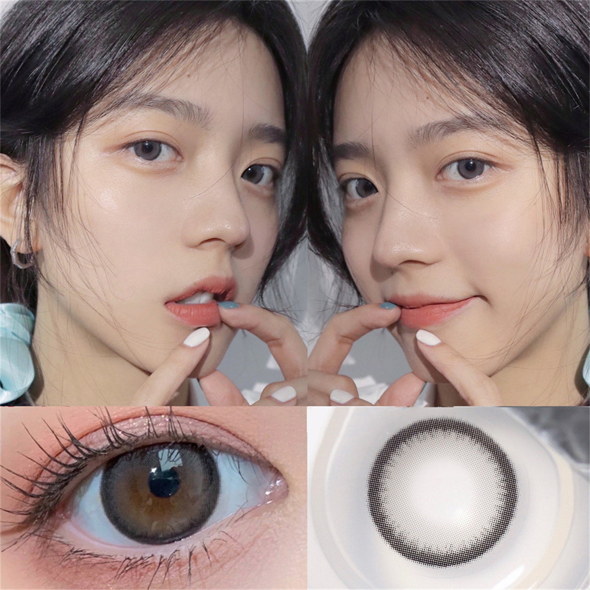 Morningcon Black walnut Colored Contact Lenses For Eyes Half Yearly 2pcs
