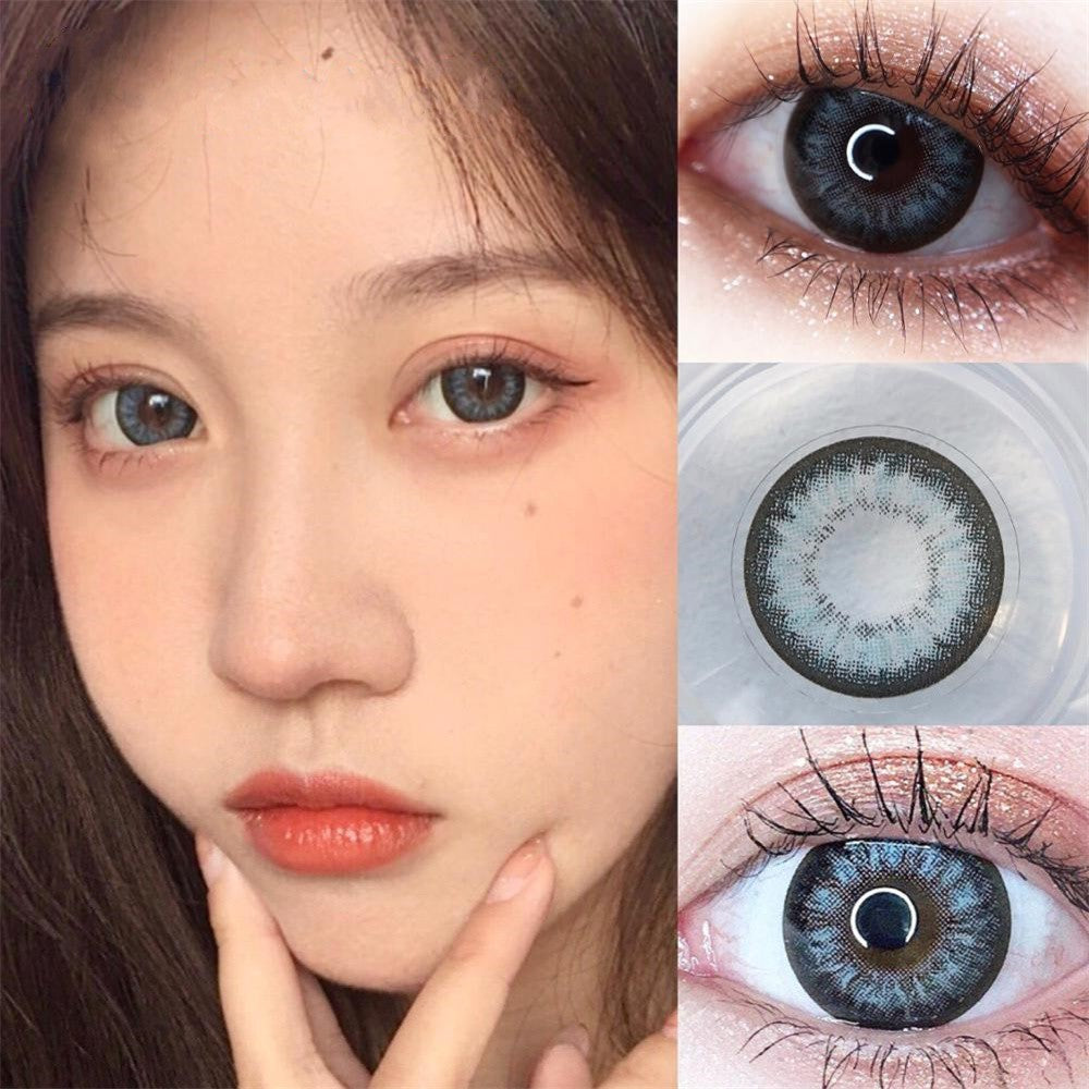 Morningcon black goat Colored Contact Lenses For Eyes Half Yearly 2pcs
