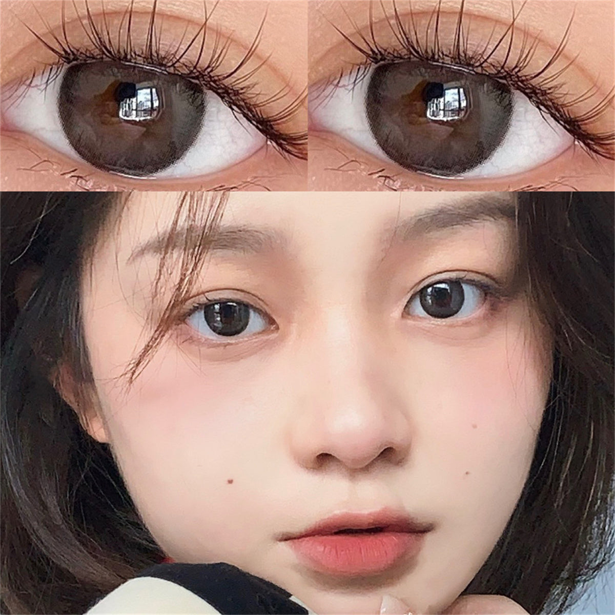 Morningcon Black walnut Colored Contact Lenses For Eyes Half Yearly 2pcs