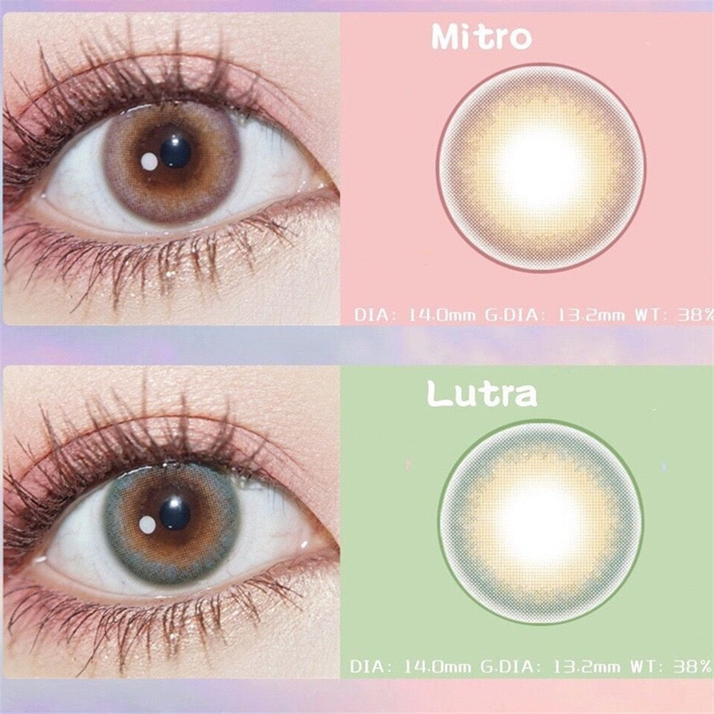 Morningcon Basilic Green Colored Contact Lenses For Eyes Half Yearly 2pcs