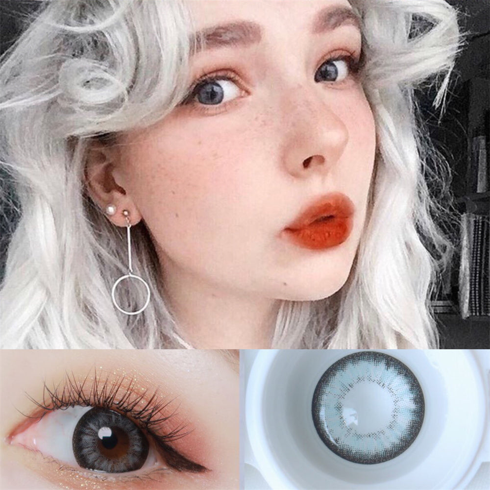 Morningcon black goat Colored Contact Lenses For Eyes Half Yearly 2pcs