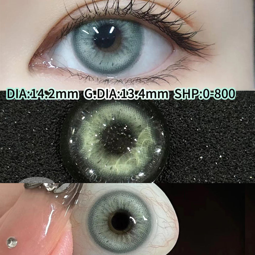 Morningcon Atlanta Blue Colored Contact Lenses For Eyes Half Yearly 2pcs