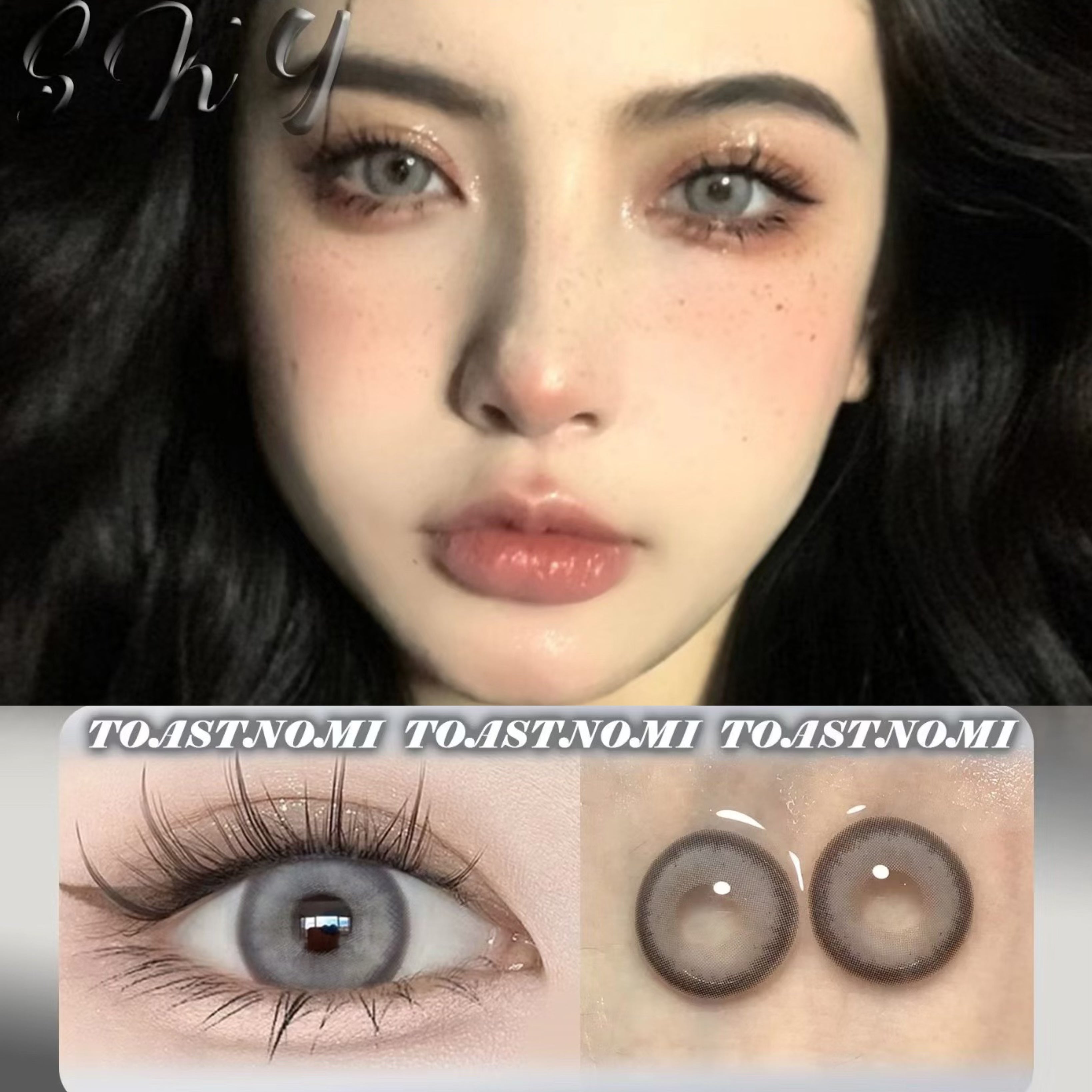 Morningcon Ash in the clouds Colored Contact Lenses For Eyes Half Yearly 2pcs