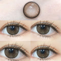 Morningcon Amber Tears ash Colored Contact Lenses For Eyes Half Yearly 2pcs