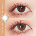 Morningcon Amber Brown Colored Contact Lenses For Eyes Half Yearly 2pcs