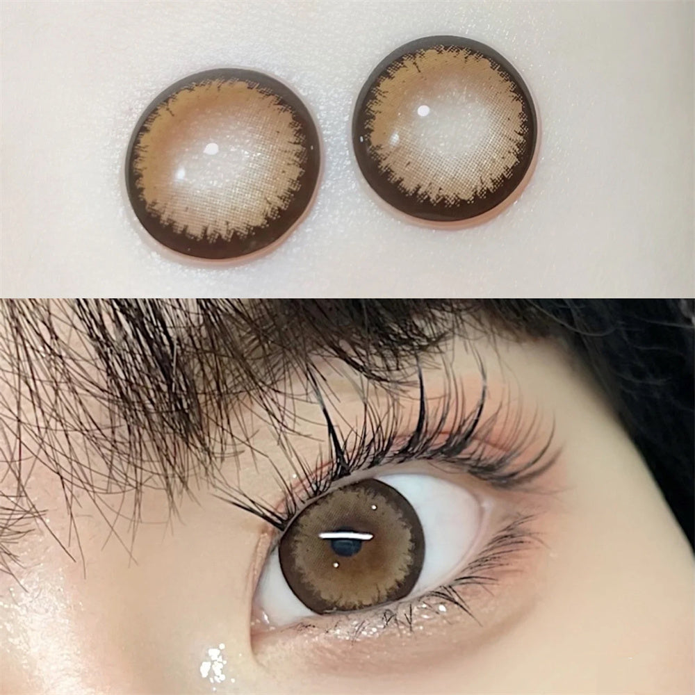 Morningcon Black currant blue Colored Contact Lenses For Eyes Half Yearly 2pcs