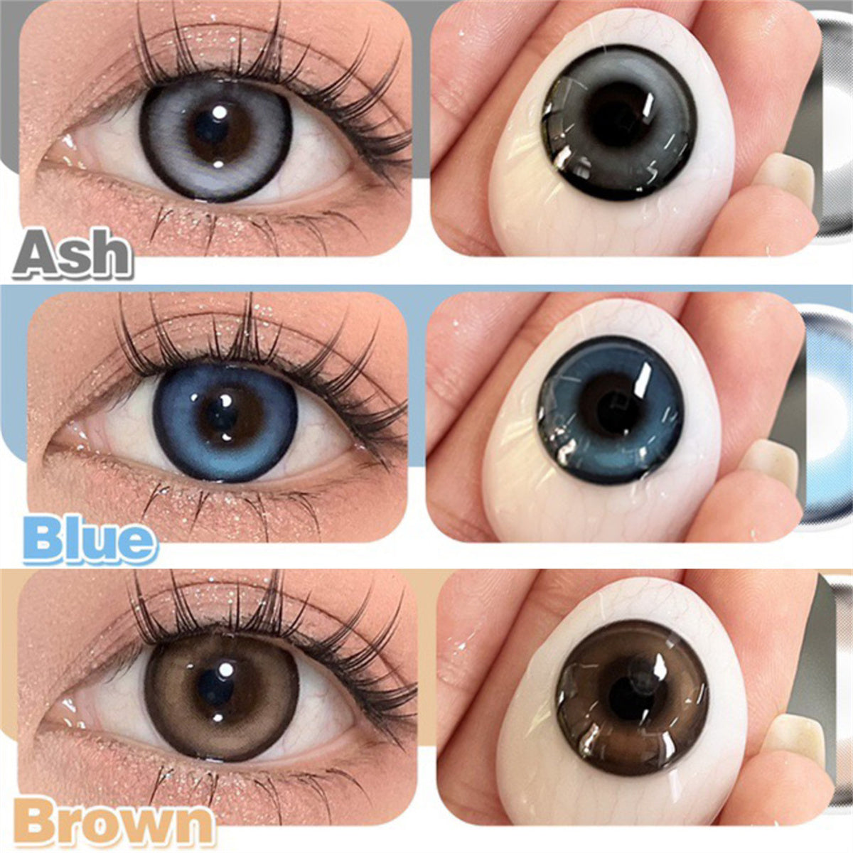 Morningcon Bibab Colored Contact Lenses For Eyes Half Yearly 2pcs