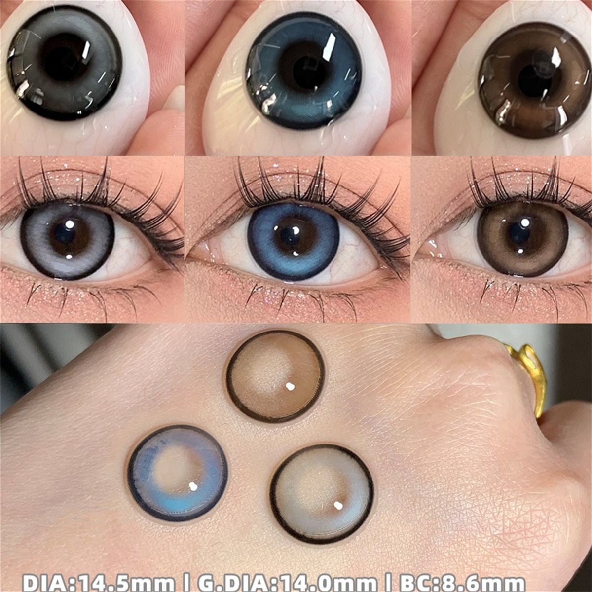 Morningcon Bibab Colored Contact Lenses For Eyes Half Yearly 2pcs