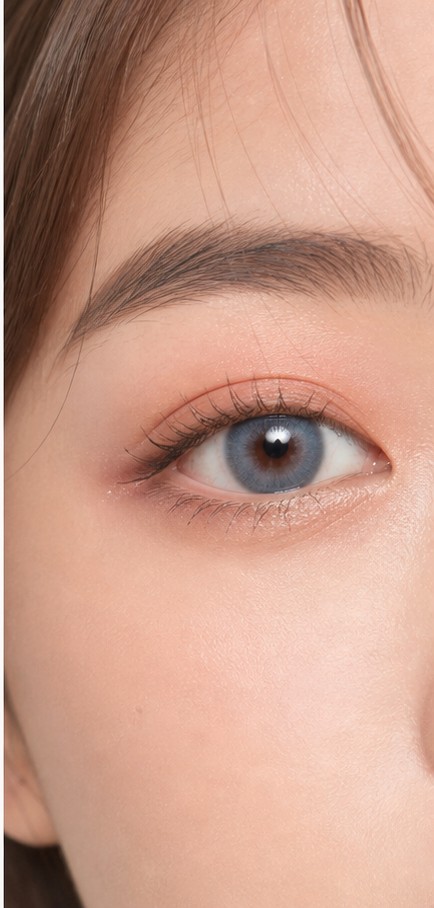 Cool blue colored lens look