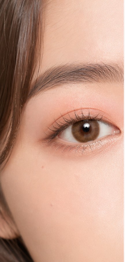 Natural brown lens look