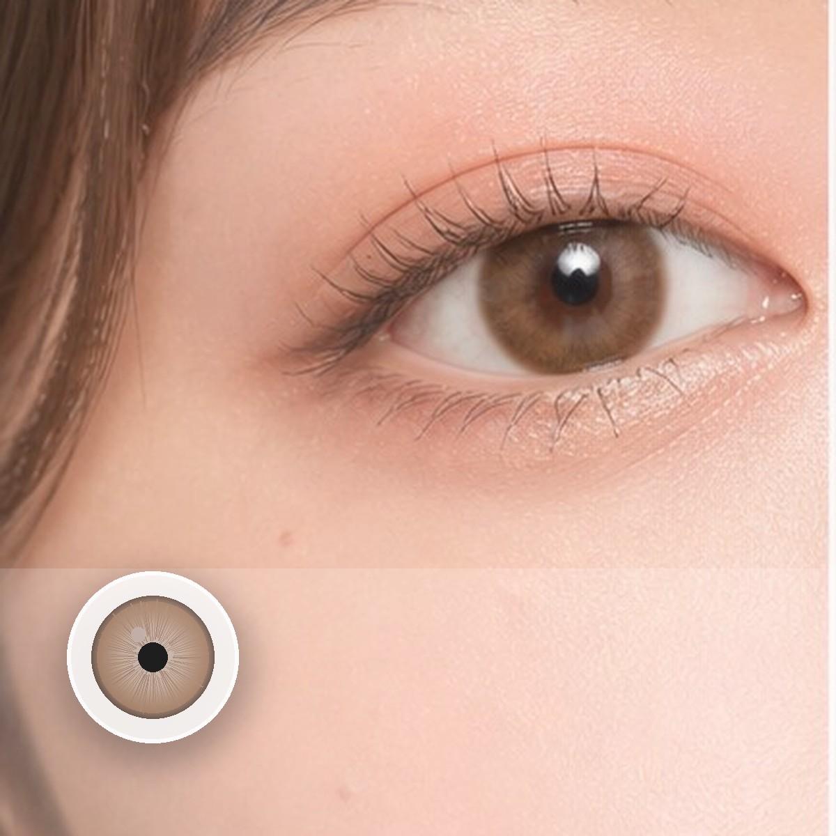 Unspoken Mirage Brown Prescription Colored Contact Lenses - Image 2