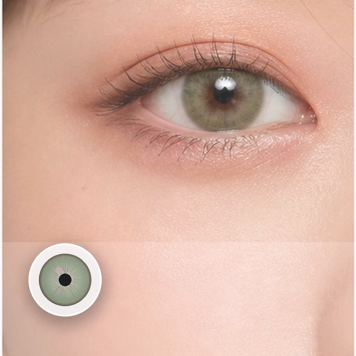 Tiny Iris Green Large Pupil Prescription Colored Contact Lenses - Image 2